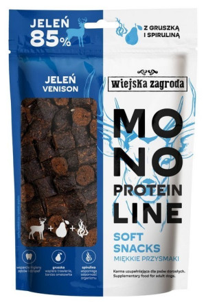 WIEJSKA ZAGRODA PIES Przysmak Monoproteinowy Soft Snacks Jeleń 115g