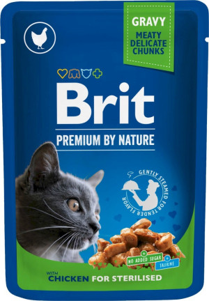 BRIT PREMIUM CAT Adult Sterilised Kurczak (saszetka) 100g