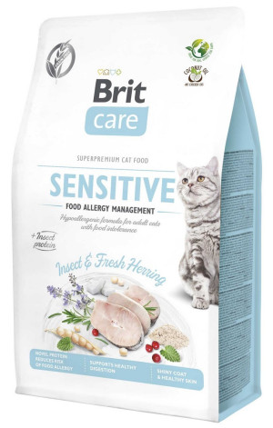 BRIT CARE Cat Grain-Free Sensitive - Insect and Herring 7 kg