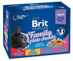 BRIT PREMIUM CAT Family Plate saszetki w sosie 12x 100g