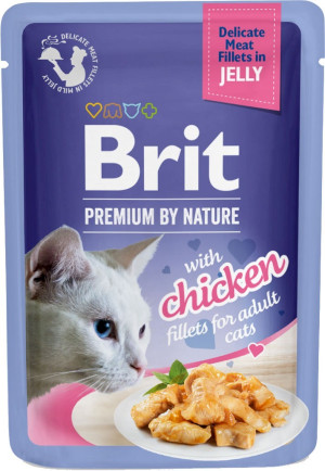 BRIT PREMIUM CAT Chicken Jelly Fillets Adult - kurczak w galaretce 85g