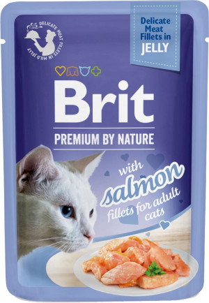BRIT PREMIUM CAT Salmon Jelly Fillets Adult - łosoś w galaretce 85g