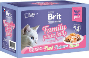 BRIT PREMIUM CAT Family Plate Box Jelly saszetki z galaretką (12x 85g)
