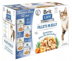 BRIT CARE CAT Fillets in Jelly Flavour Box saszetki z galaretką (12x 85g)