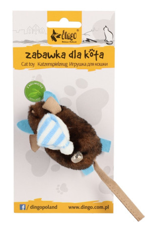 DINGO Zabawka dla kota - Mysz Narciarz 1 szt.