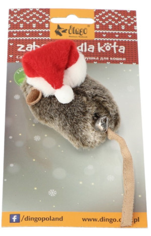 DINGO Zabawka dla kota - Mysz Mikołaj