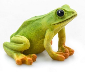 AQUA NATURA Dekoracja akwarystyczna zielona żaba 5cm