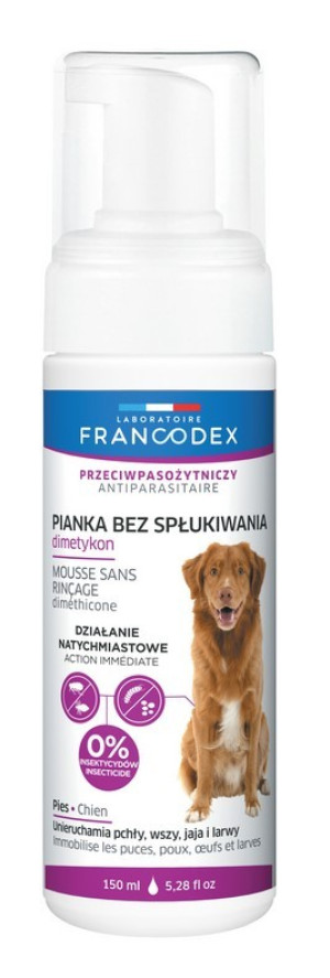 FRANCODEX Pianka dla psa i kota bez spłukiwania z dimetykonem 150 ml