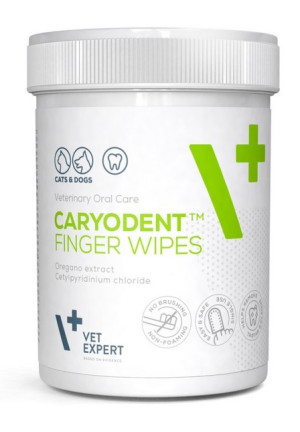 VETEXPERT Caryodent Finger Wipes - czyściki do zębów dla psa i kota 50 szt.
