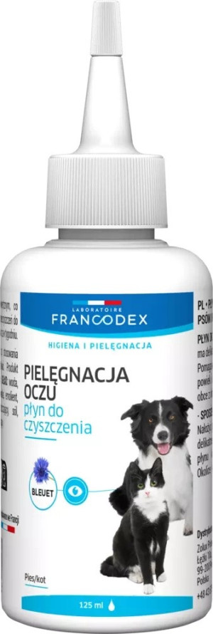 FRANCODEX Płyn do przemywania oczu psów i kotów 125ml