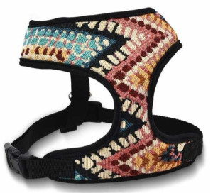BARRY KING Szelki dla psa z wytrzymałej tkaniny - wzór boho 28 cm