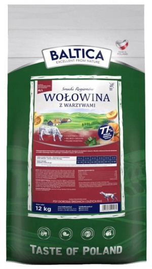BALTICA SMAKI REGIONÓW Wołowina z warzywami M/L 12 kg