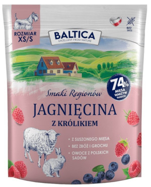 BALTICA SMAKI REGIONÓW Jagnięcina z królikiem XS/S 1 kg