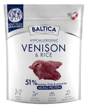 BALTICA NUTRACEUTIC Hypoallergenic Venison and Rice M 9 kg