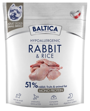 BALTICA NUTRACEUTIC Hypoallergenic Rabbit and Rice XS/S 9 kg