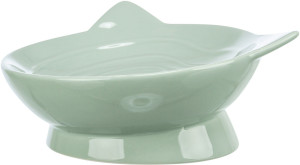 TRIXIE Viviana miska podwyższona dla kota ceramiczna 0.15 l/14 cm - szałwiowa