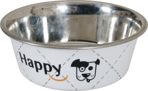 ZOLUX Stalowa miska Happy - biała 1,5l