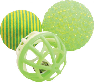 ZOLUX Zabawki dla kota - 3 piłki różne 4cm