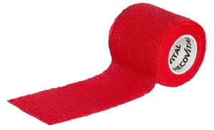 RECOVITAL Bandaż kohezyjny czerwony 5 cm x 4,5 m 1 sztuka