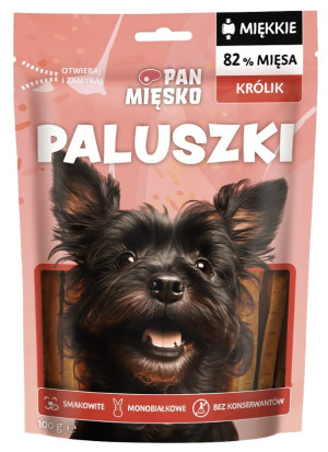 PAN MIĘSKO Przysmak dla psa Paluszki Królik (12 szt. op.) 100g