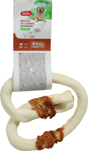 ZOLUX Gryzak dla psa precel z kaczką 12 cm