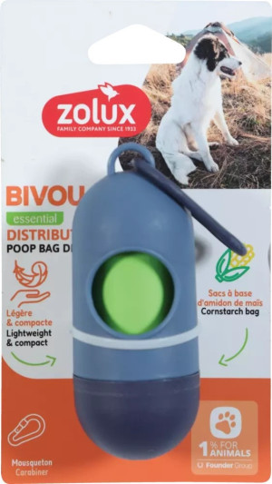 ZOLUX Dozownik worków na odchody BIVOUAK - niebieski