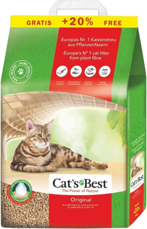 CATS BEST Eko Plus / Original - żwirek drewniany 10l + 20% GRATIS!