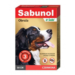 SABUNOL Obroża dla psa 50 cm szara