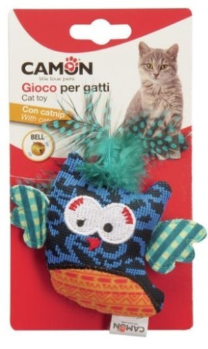 CAMON Cat Toy Ptaszek z Dzwonkiem i Kocimiętką 10cm