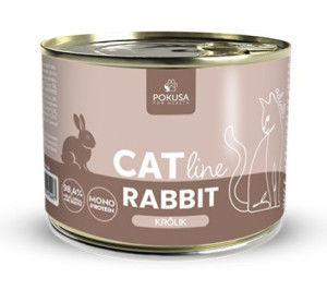 POKUSA CatLine karma mokra dla kotów dorosłych - królik 400g