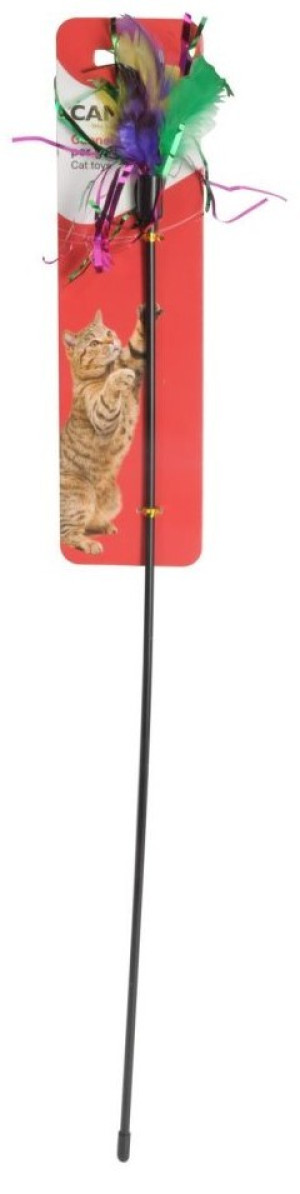 CAMON Cat Toy Wędka z Piórkami plastikowa 52 cm
