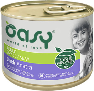 OASY Pies Adult S/Mini - Kaczka 200g (puszka)