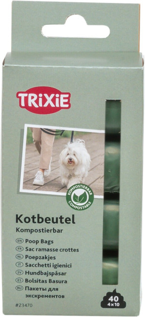 TRIXIE Woreczki na psie nieczystości - biodegradowalne 4 rolki po 10 szt.