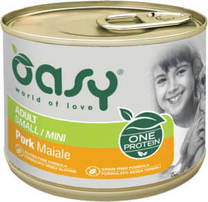 OASY Pies Adult S/Mini - Wieprzowina 200g (puszka)