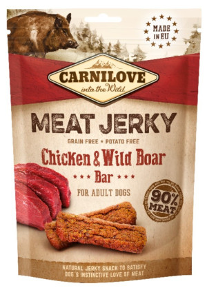 CARNILOVE JERKY Chicken and Wild Boar Bar 100g