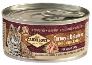 CARNILOVE Cat Adult Turkey and Reindeer - puszka 100g