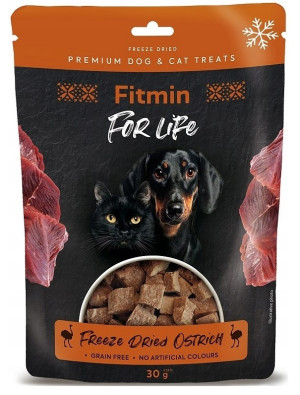 FITMIN For Life Dog and Cat Liofilizowana Struś Przysmak 30g