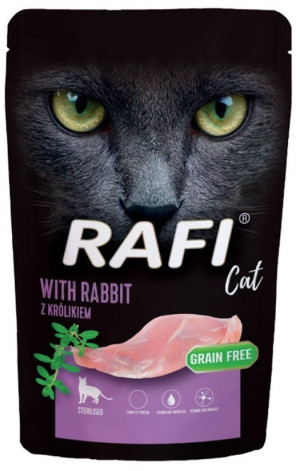 DOLINA NOTECI RAFI Cat z Królikiem Sterilised (saszetka) 100g