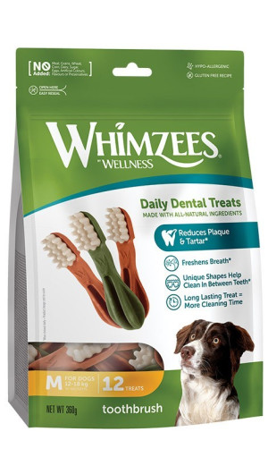WHIMZEES Gryzaki dentystyczne Szczoteczka M 12 szt.