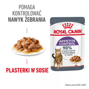 ROYAL CANIN Appetite Control Care karma mokra, plasterki w sosie, dla kotów dorosłych, uporczywie domagających się jedzenia 12x 85g