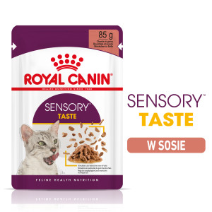 ROYAL CANIN Sensory Taste karma mokra - kawałki w sosie dla kotów dorosłych - pobudzająca wrażenia smakowe 12x 85g