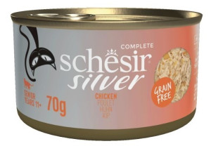 SCHESIR Silver Kurczak mięso i podroby 70g (puszka)