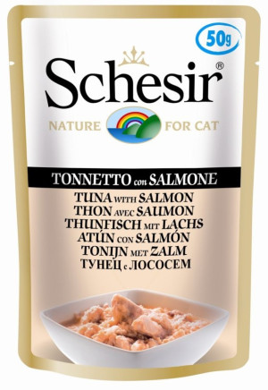 SCHESIR CAT Tuna with salmon in jelly 50g (saszetka)