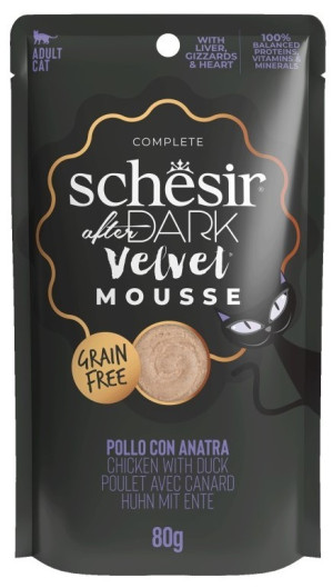 SCHESIR CAT After Dark Velvet Mousse Chicken with Duck 80g (saszetka)