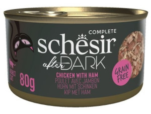 SCHESIR CAT After Dark Chicken with ham in broth 80g (puszka)