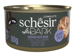 SCHESIR CAT After Dark Chicken with duck in broth 80g (puszka)