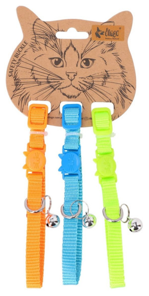 DINGO Komplet obroży dla kota (18-28 cm) 3 szt. - różne kolory