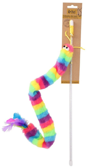 DINGO Wędka dla kota WORM (45 cm + 50 cm)