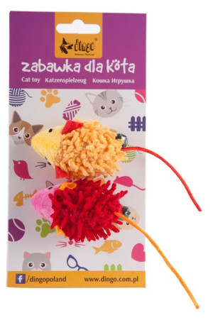 DINGO Myszki MOP pomarańczowa i czerwona 2szt.