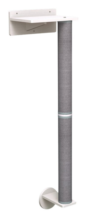 TRIXIE Zestaw ścienny 1 dla kota słupek z uchwytami 35 x 130 x 25 cm - biały/szary